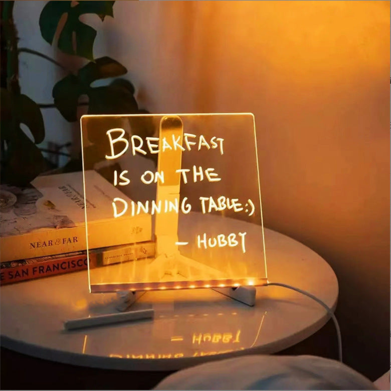 Acrylic DIY Note Board LED Night Light